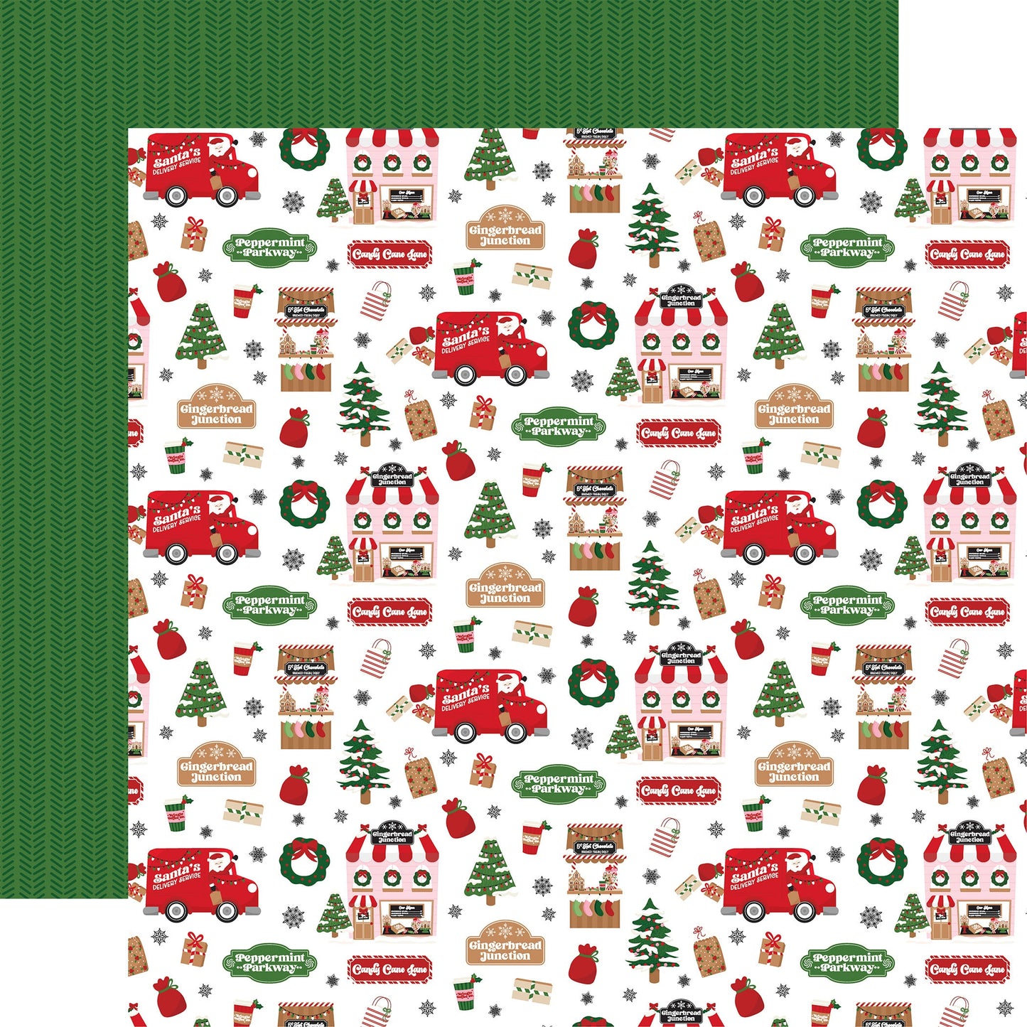 Santa's Christmas Delivery Double-Sided Cardstock 12"X12"-Select Style