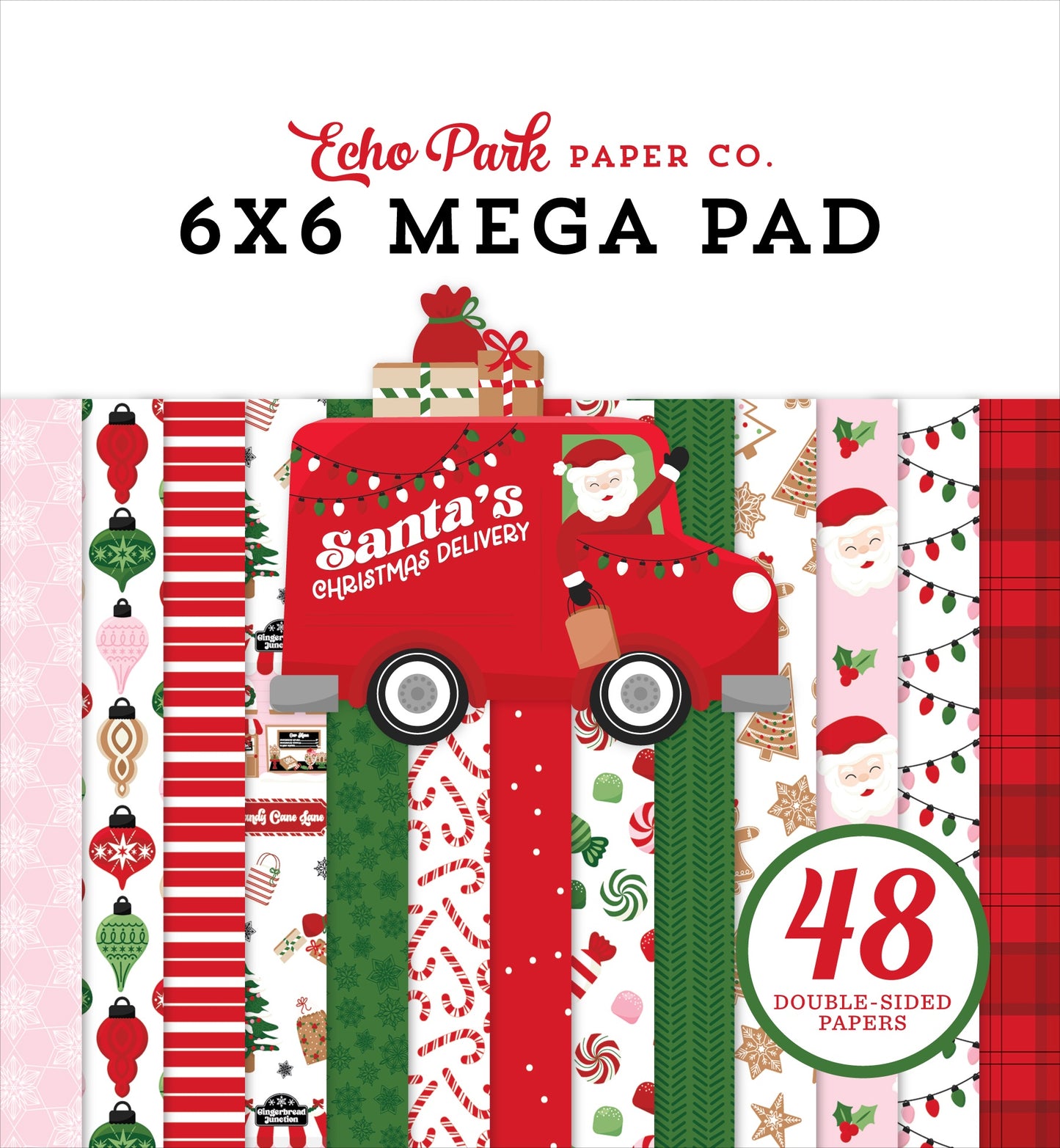 Echo Park Double-Sided Cardmakers Mega Pad 6"X6"-Santa's Christmas Delivery