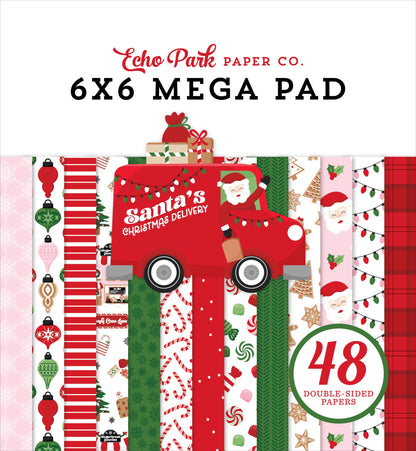 Echo Park Double-Sided Cardmakers Mega Pad 6"X6"-Santa's Christmas Delivery