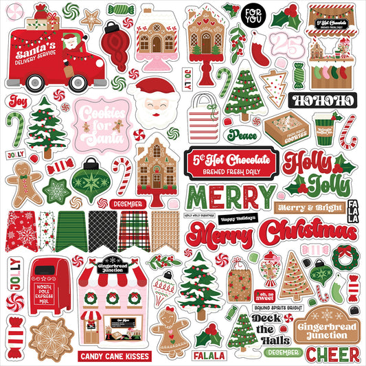 Santa's Christmas Delivery Cardstock Stickers 12"X12"-Element