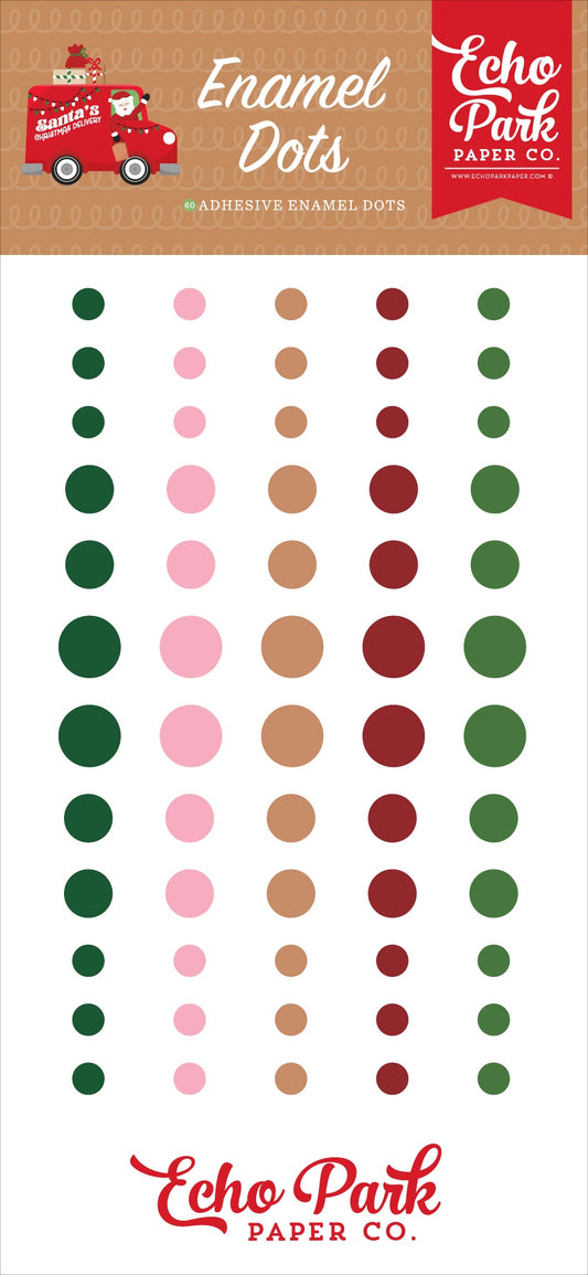 Echo Park Adhesive Enamel Dots-Santa's Christmas Delivery