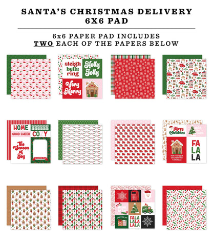 Echo Park Double-Sided Paper Pad 6"X6"-Santa's Christmas Delivery