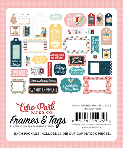 Echo Park Ephemera-Frames & Tags, Mom's Kitchen