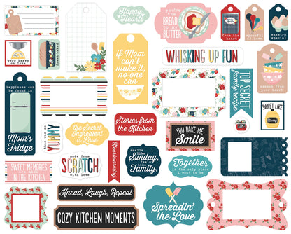 Echo Park Ephemera-Frames & Tags, Mom's Kitchen