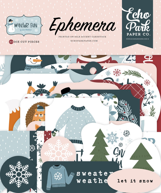 Echo Park Ephemera-Icons, Winter Fun
