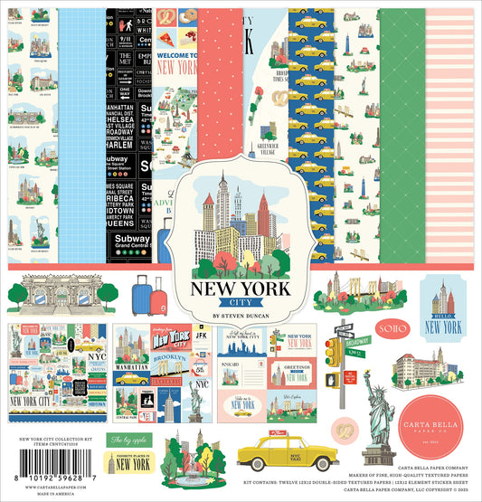 Carta Bella Collection Kit 12"X12"-New York City