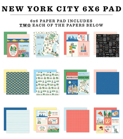 Carta Bella Double-Sided Paper Pad 6"X6"-New York City