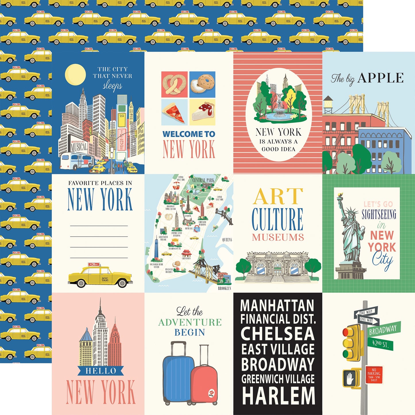 New York City Double-Sided Cardstock 12"X12"