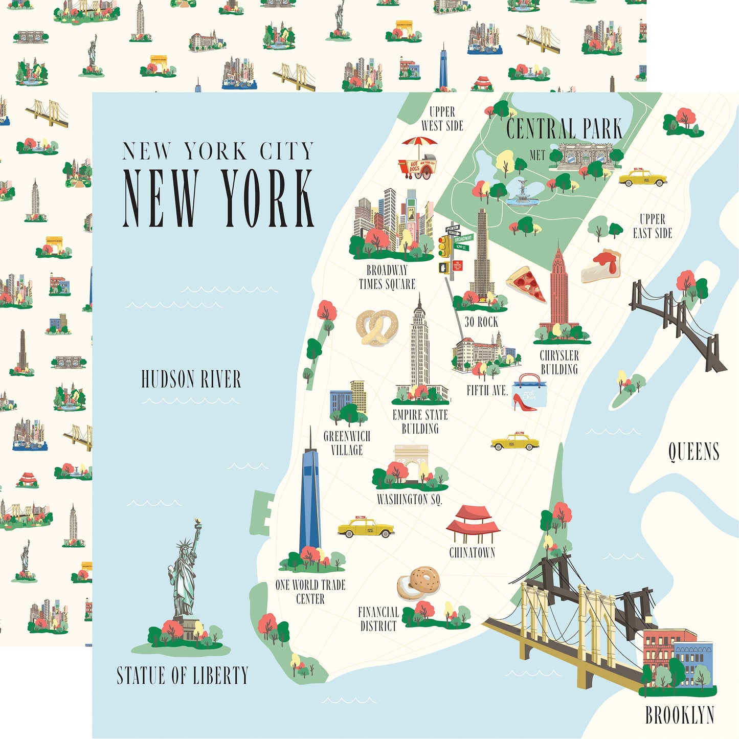 New York City Double-Sided Cardstock 12"X12"
