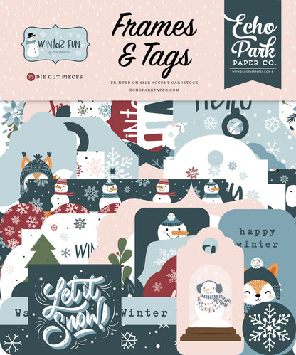 Echo Park Ephemera-Frames & Tags, Winter Fun