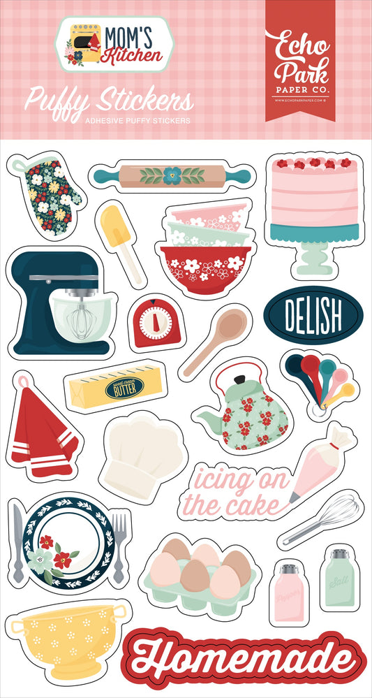 Echo Park Puffy Stickers-Mom's Kitchen