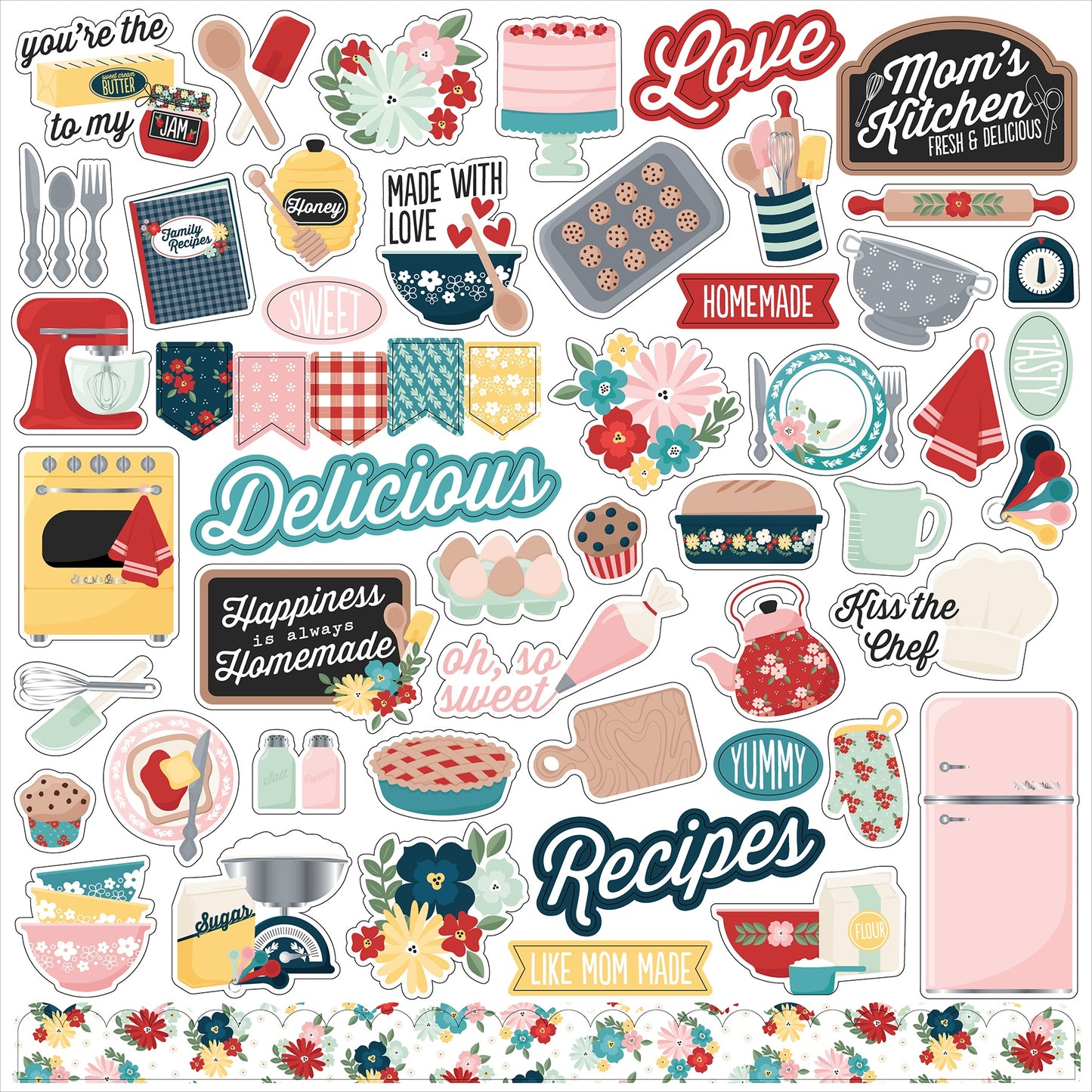 Mom's Kitchen Cardstock Stickers 12"X12"-Mom's Kitchen
