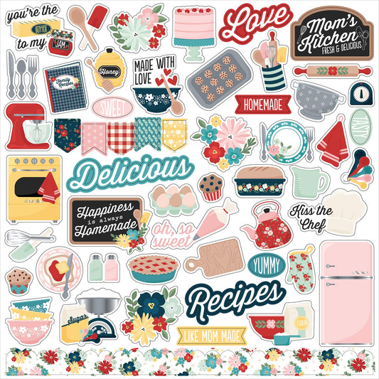 Mom's Kitchen Cardstock Stickers 12"X12"-Mom's Kitchen