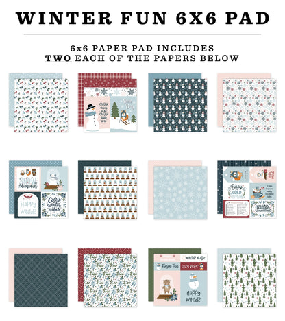 Echo Park Double-Sided Paper Pad 6"X6"-Winter Fun