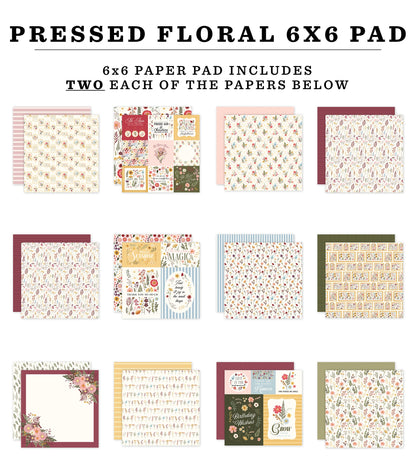 Carta Bella Double-Sided Paper Pad 6"X6"-Pressed Floral