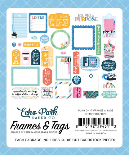 Echo Park Ephemera-Frames & Tags, Plan On It
