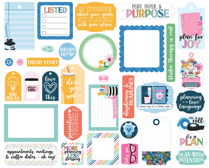 Echo Park Ephemera-Frames & Tags, Plan On It