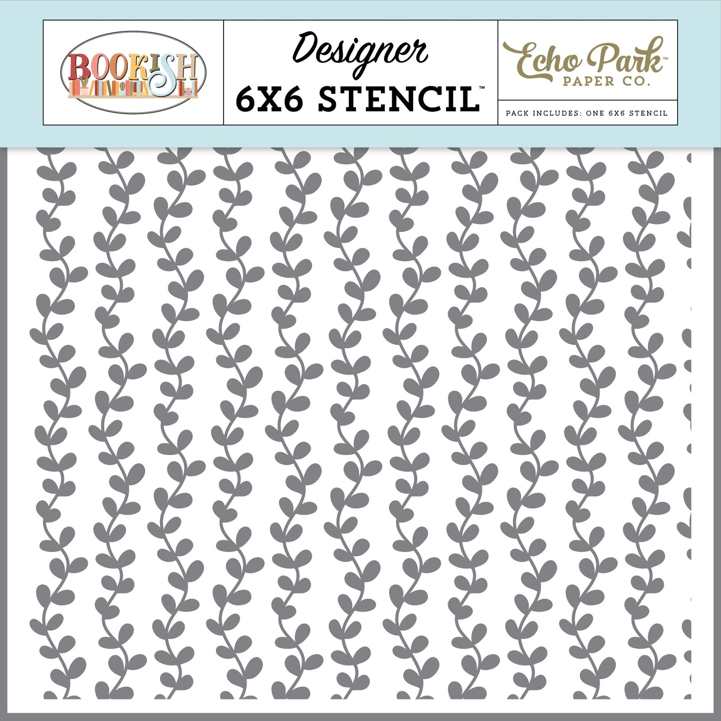 Bookish Stencil 6"X6"-Plot Twist Vines