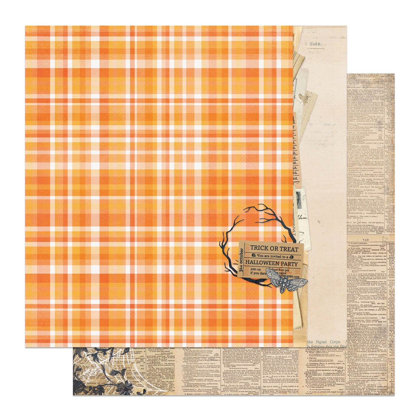 Halloween Junque Double-Sided Cardstock 12"X12"-Select Style
