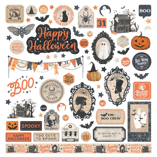 PhotoPlay Stickers 12"X12"-Halloween Junque