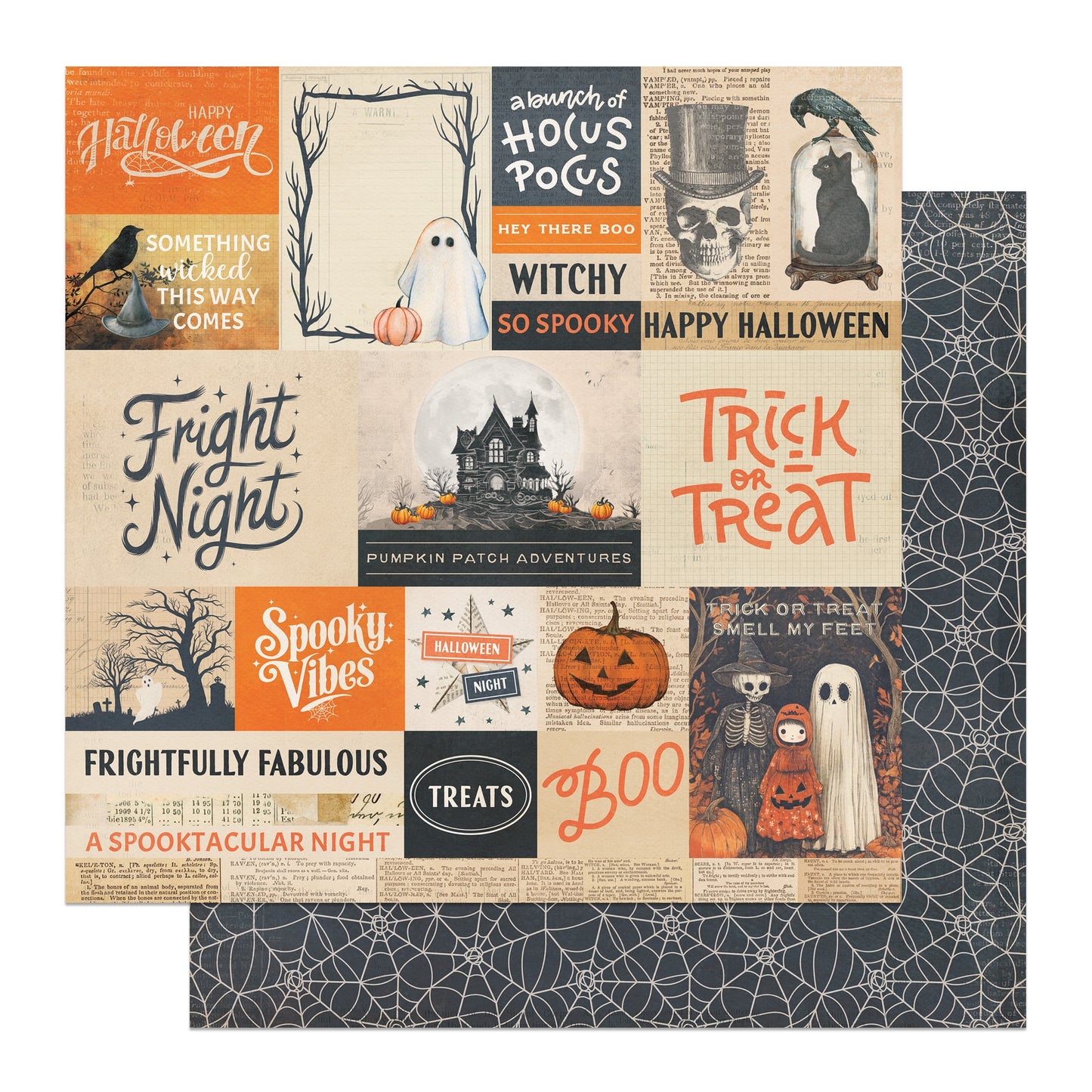 Halloween Junque Double-Sided Cardstock 12"X12"-Select Style
