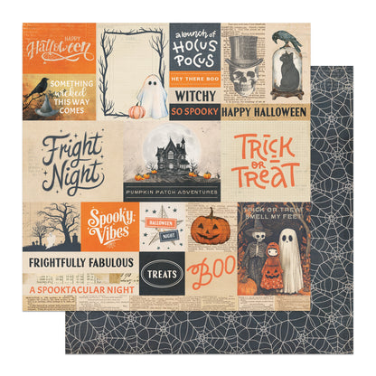 Halloween Junque Double-Sided Cardstock 12"X12"-Select Style