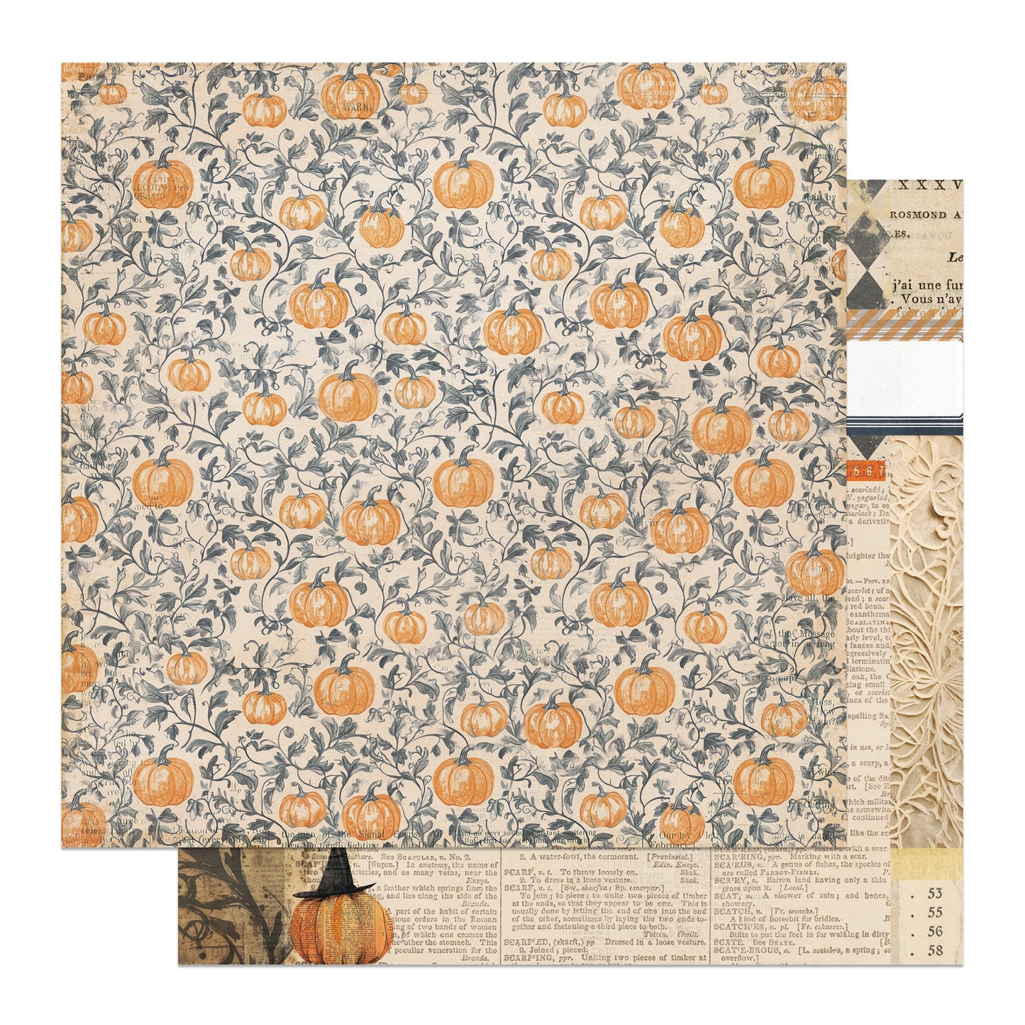 Halloween Junque Double-Sided Cardstock 12"X12"-Select Style