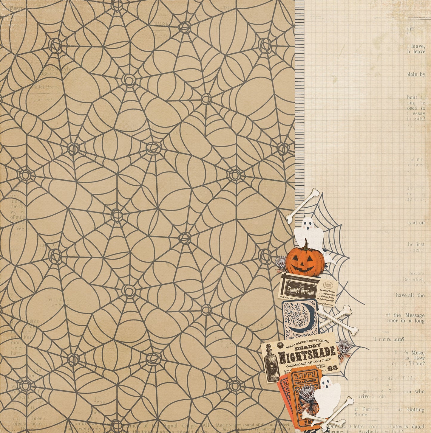 Halloween Junque Double-Sided Cardstock 12"X12"-Select Style