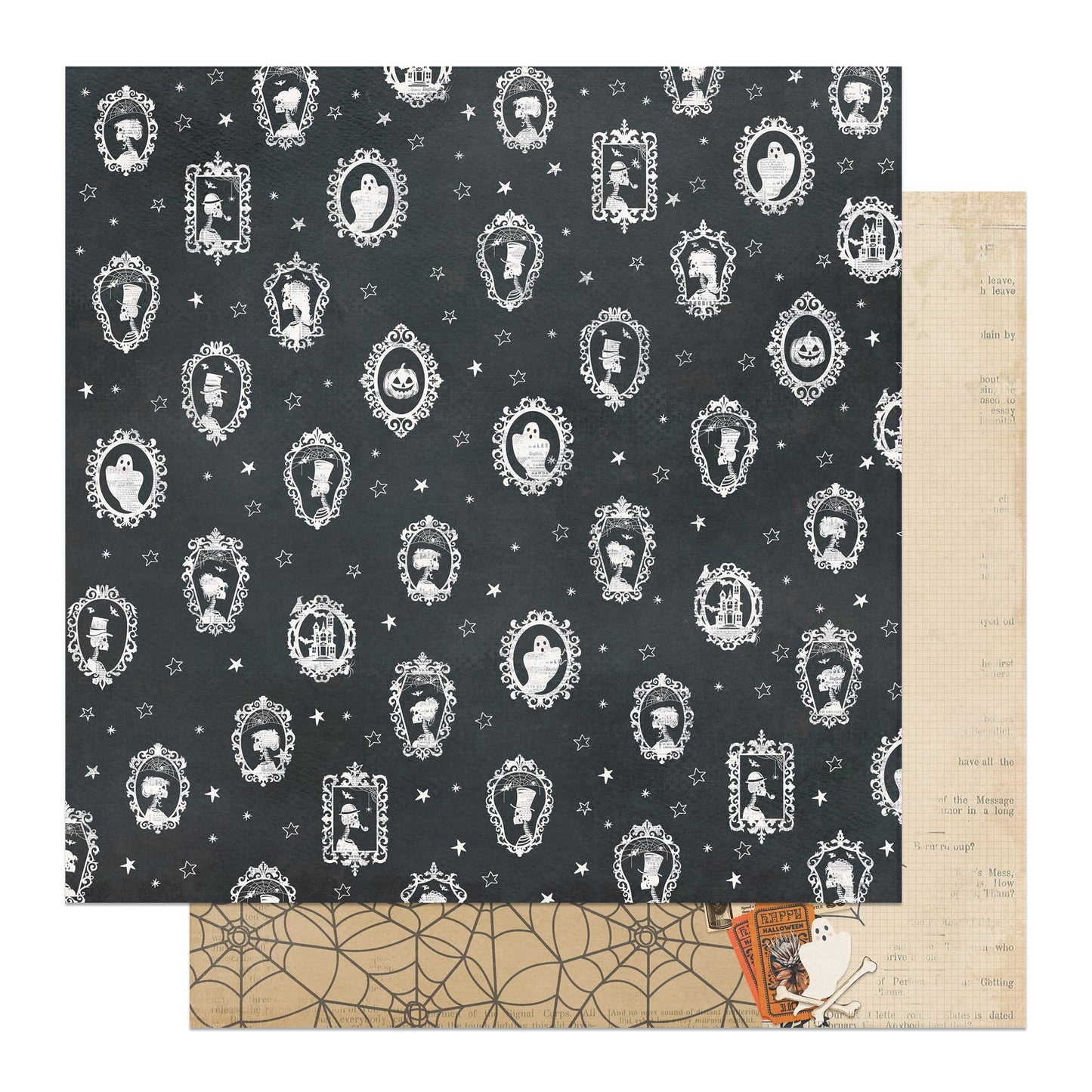 Halloween Junque Double-Sided Cardstock 12"X12"-Select Style