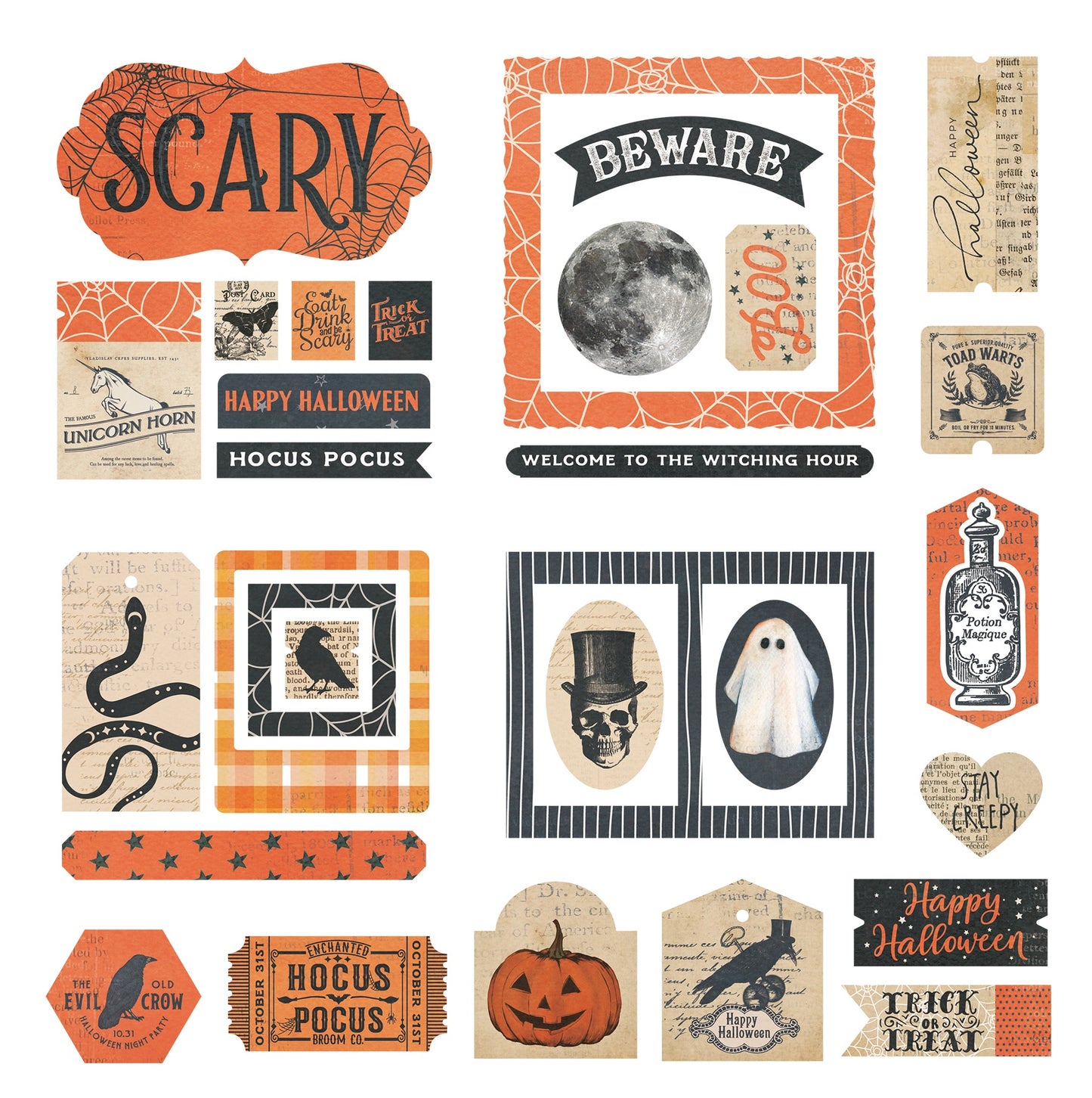 PhotoPlay Ephemera Cardstock Die-Cuts-Halloween Junque