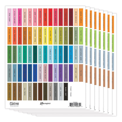 Tim Holtz Distress Ink Pad Label Sheets-Black