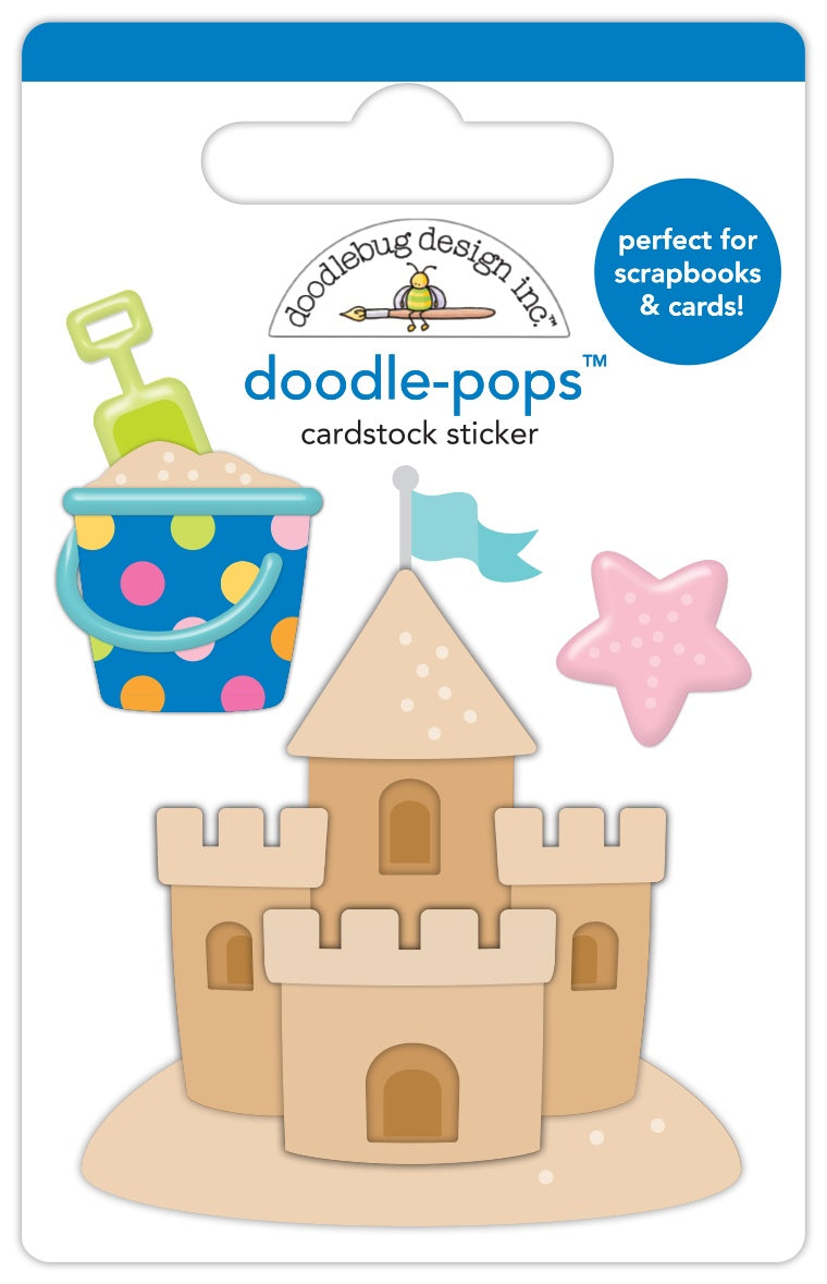 Doodlebug Doodle-Pops 3D Sticker-Diggin' Summer, Summer Fun