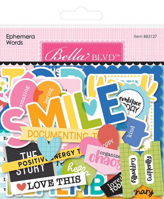 Bella Blvd Cardstock Ephemera-Words, Documented