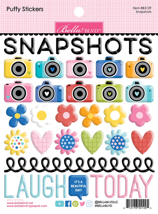 Bella Blvd Puffy Stickers-Snapshots