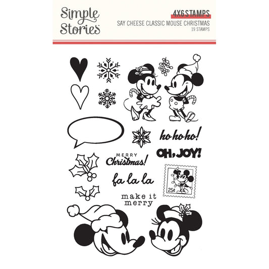 Simple Stories Photopolymer Stamps-Say Cheese Classic Mouse Christmas