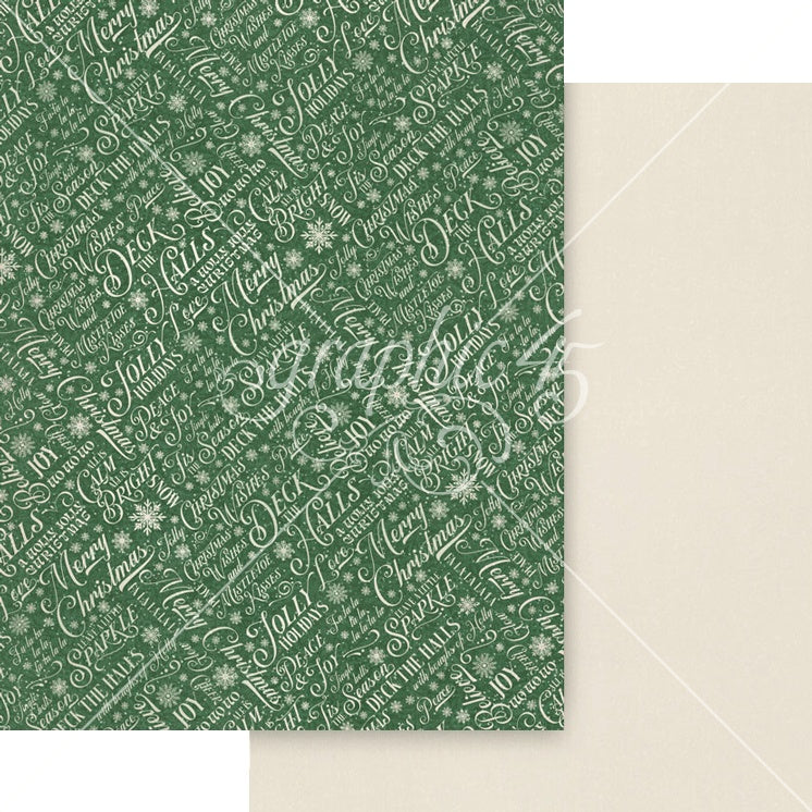 Graphic 45 Patterns & Solids Collection Pack 8.5"X11"-Deck The Halls