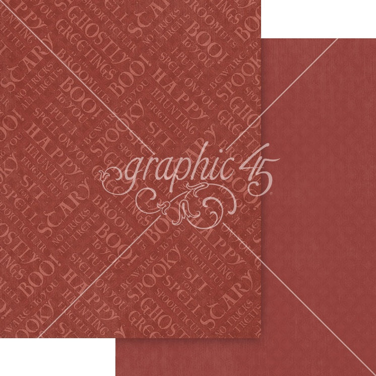 Graphic 45 Patterns & Solids Collection Pack 8.5"X11"-Ghostly Greetings