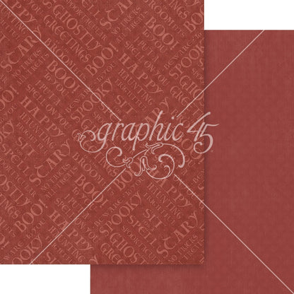 Graphic 45 Patterns & Solids Collection Pack 8.5"X11"-Ghostly Greetings
