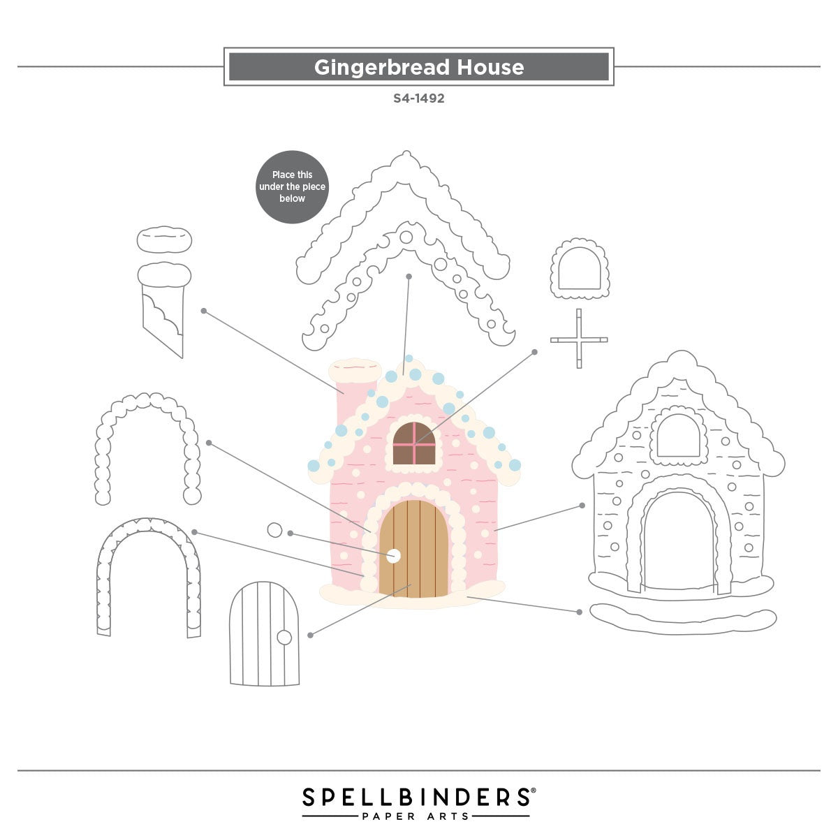 Spellbinders Etched Dies From Candy Christmas By Stamperia-Gingerbread House