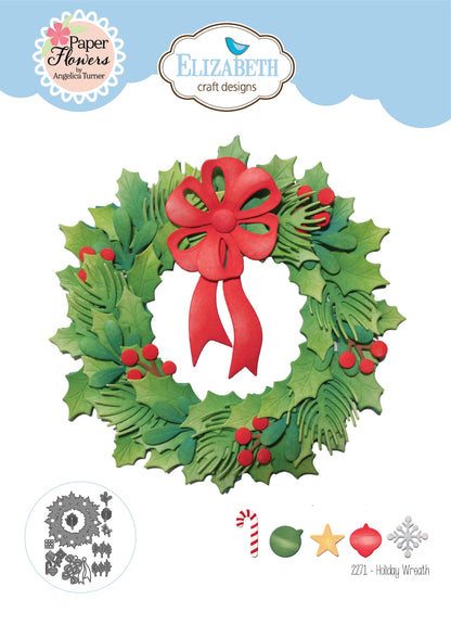 Elizabeth Craft Metal Die-Holiday Wreath