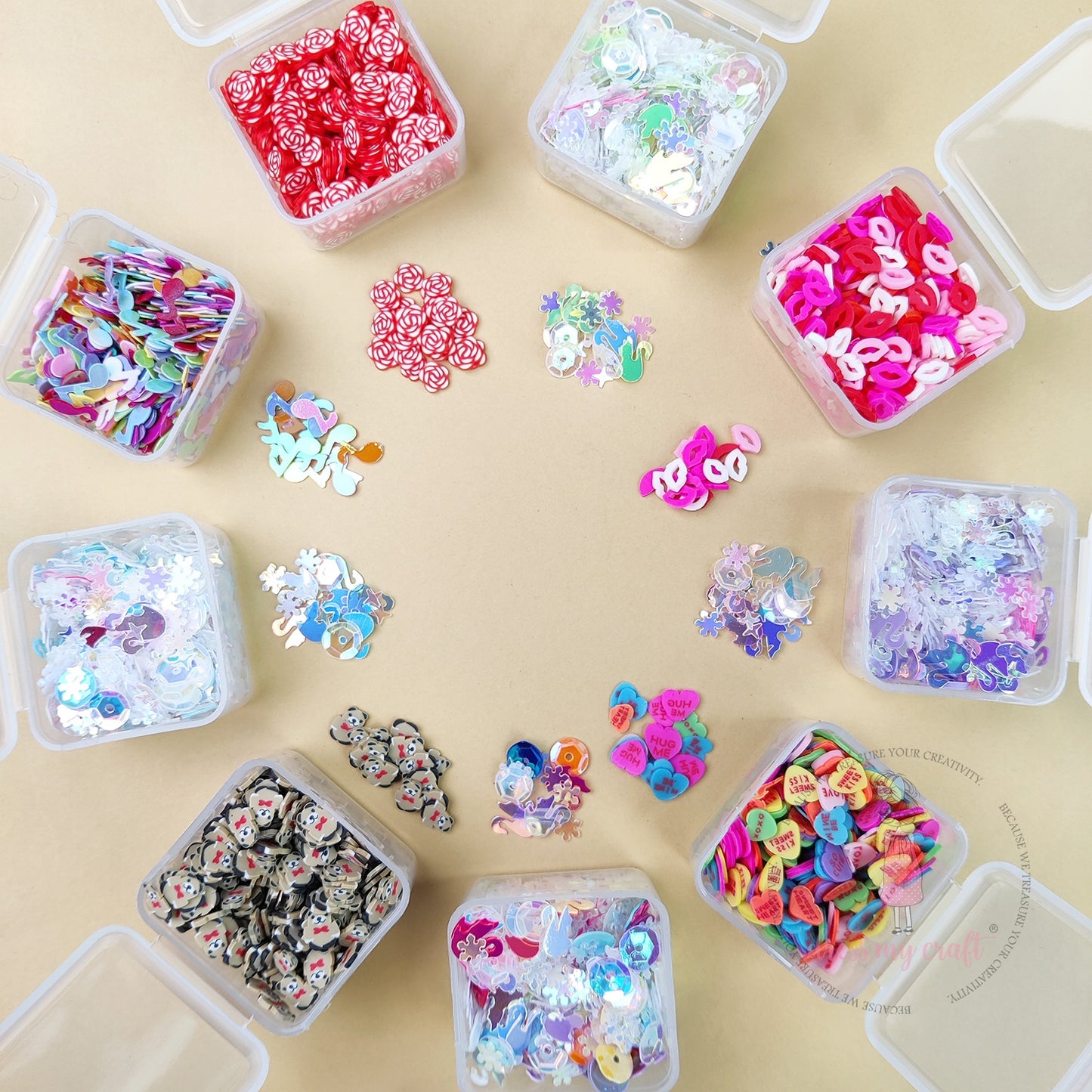 Dress My Craft Love Mix Sequins & Slices-Combo Pack