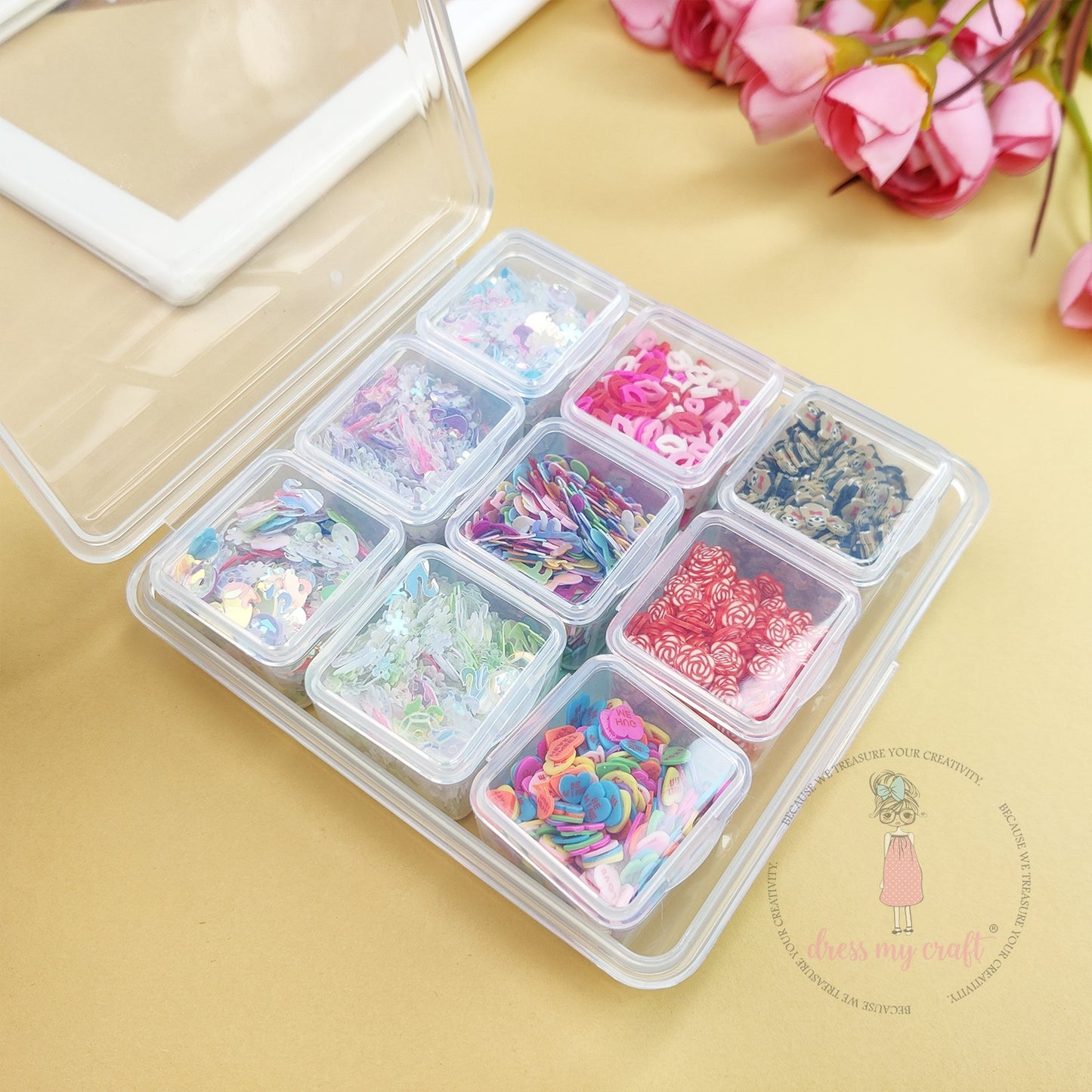 Dress My Craft Love Mix Sequins & Slices-Combo Pack