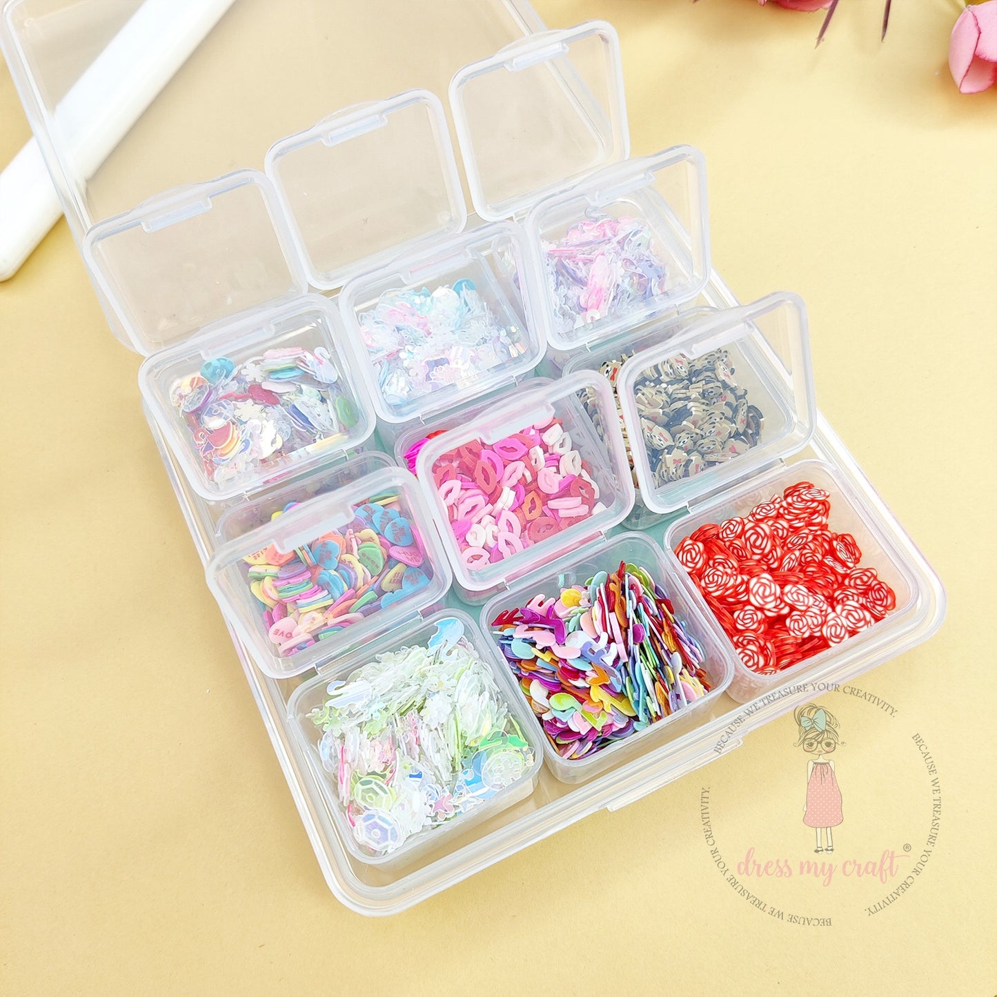 Dress My Craft Love Mix Sequins & Slices-Combo Pack
