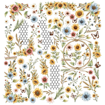 49 And Market Laser Cut Outs-Wildflowers, Whispering Way