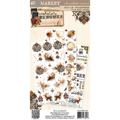 49 And Market Blendable Rub-On Transfer Set 6"X12"-Nostalgic Memories