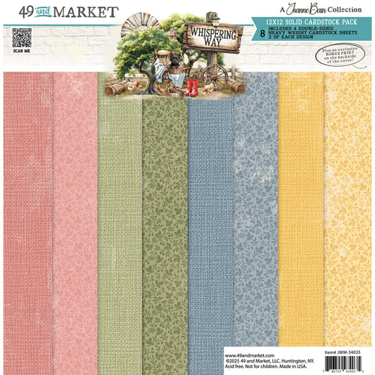 49 And Market Solid Collection Pack 12"X12"-Whispering Way