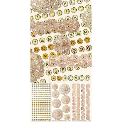 49 And Market Essential Rub-On Transfer Set 6"X12"-Nostalgic Memories