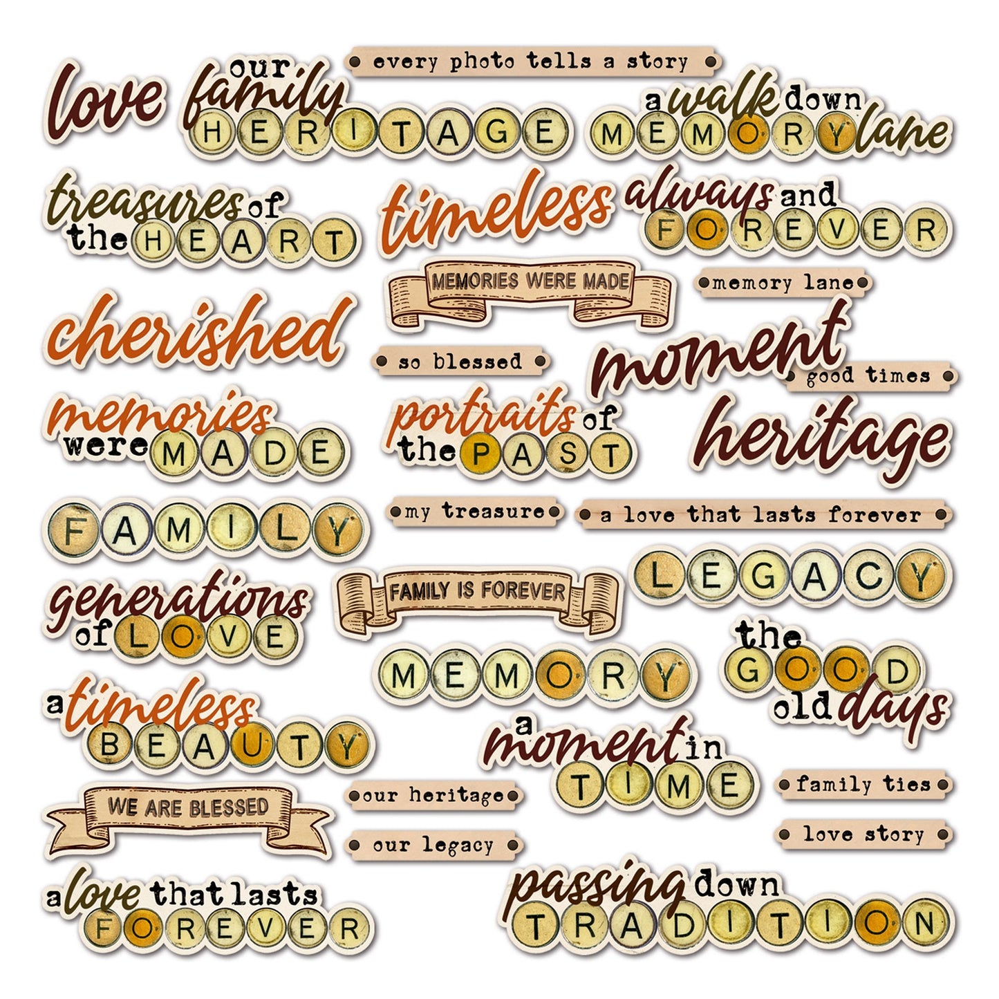 49 And Market Chipboard Set-Nostalgic Memories