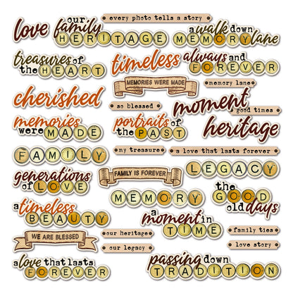 49 And Market Chipboard Set-Nostalgic Memories