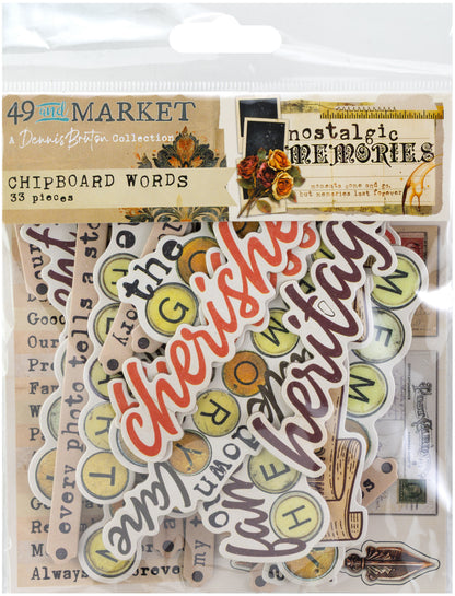 49 And Market Chipboard Set-Nostalgic Memories